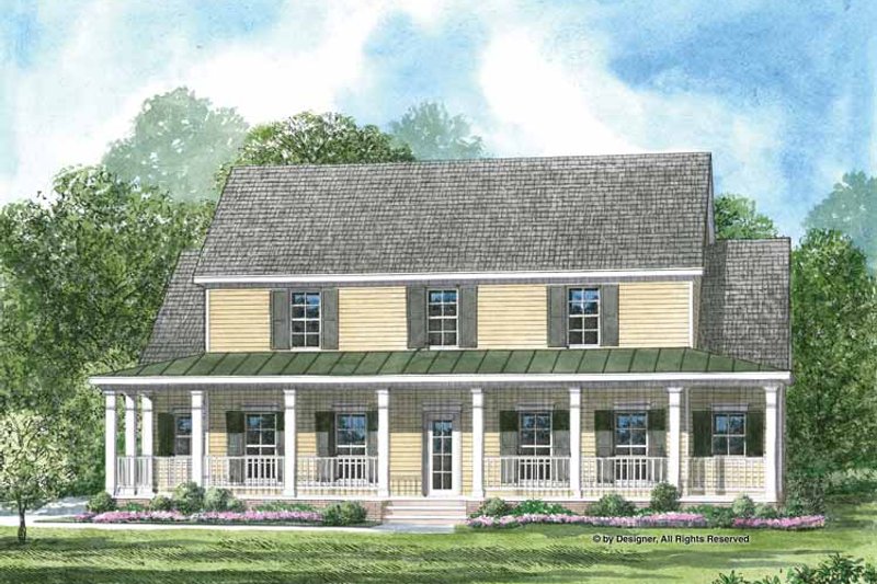 Home Plan - Exterior - Front Elevation 3 for Colonial House Plan #952-199 - 4 bed, 3.5 bath