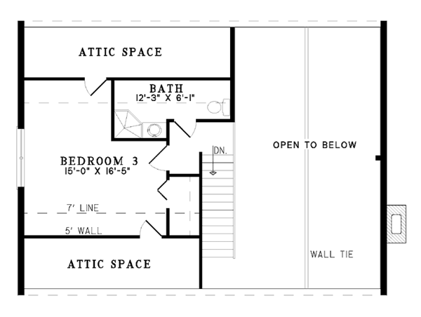 Home Plan - Log Floor Plan - Upper Floor Plan #17-3257