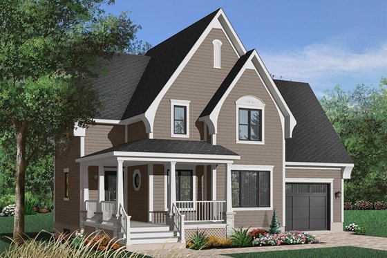 Exterior - Front Elevation 4 for Southern House Plan #23-625 - 3 bed, 1.5 bath