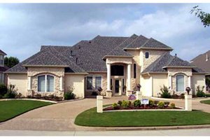 House Design - Exterior - Front Elevation for Mediterranean House Plan #84-713 - 3 bed, 3.5 bath