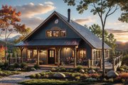 Cottage Style House Plan - 3 Beds 2 Baths 1305 Sq/Ft Plan #124-452 Exterior 