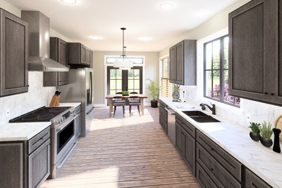 Interior - Kitchen for Cottage House Plan #44-302 - 3 bed, 1 bath