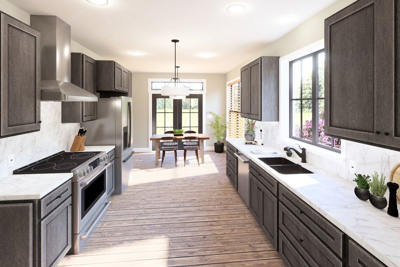 House Blueprint - Interior - Kitchen for Cottage House Plan #44-302 - 3 bed, 1 bath