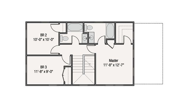 Craftsman Floor Plan - Upper Floor Plan #461-38