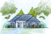 European Style House Plan - 3 Beds 2 Baths 1444 Sq/Ft Plan #36-496 