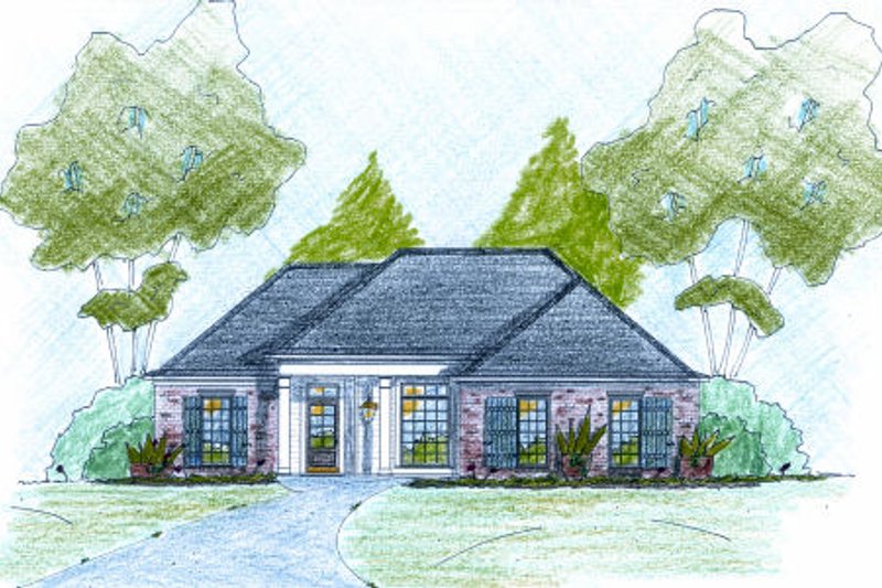 Dream House Plan - European Exterior - Front Elevation Plan #36-496