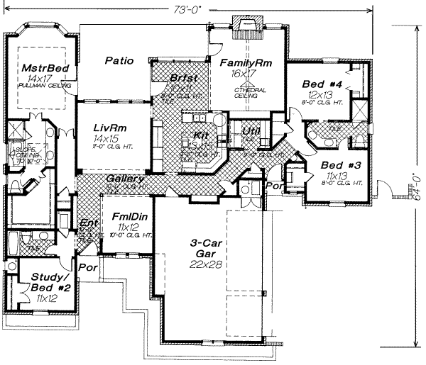 European Floor Plan - Main Floor Plan #310-134