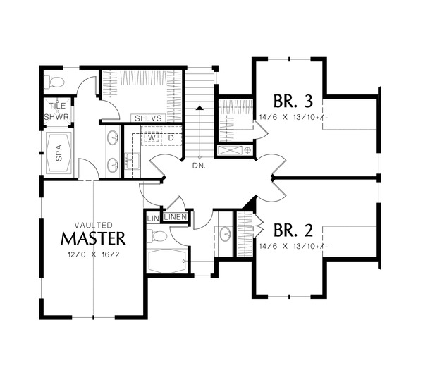Home Plan - European Floor Plan - Upper Floor Plan #48-558