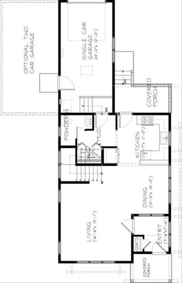 House Plan Design - Craftsman Floor Plan - Main Floor Plan #434-19