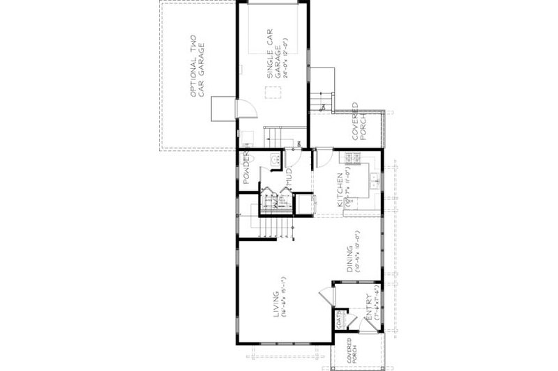 Home Plan - Floor Plan - Main Floor for Craftsman House Plan #434-19 - 3 bed, 2.5 bath
