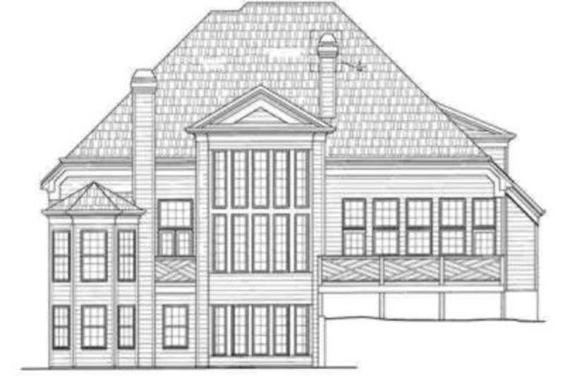House Plan Design - Exterior - Rear Elevation for Traditional House Plan #119-115 - 3 bed, 3.5 bath