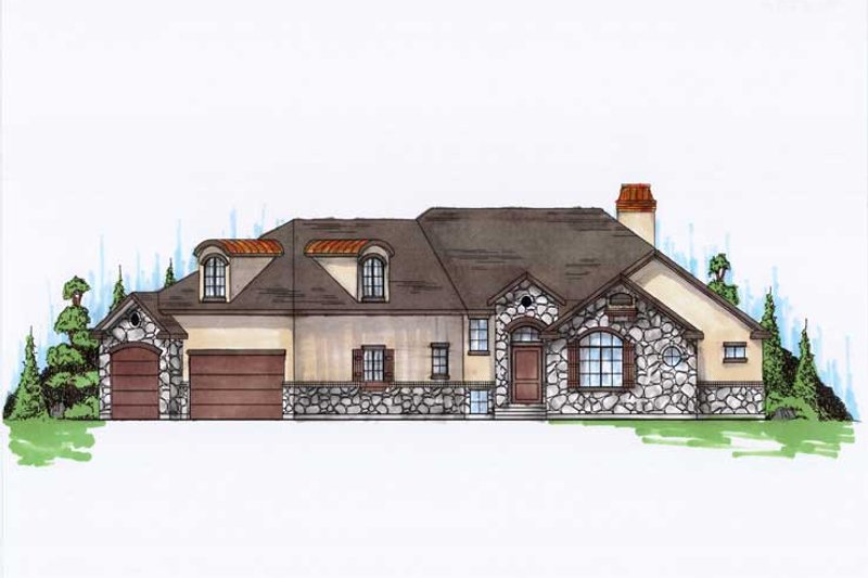 Traditional Style House Plan - 3 Beds 3.5 Baths 3291 Sq/Ft Plan #5-460