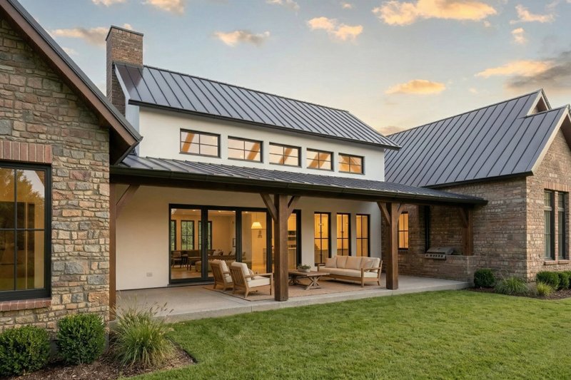 House Blueprint - Exterior - Outdoor Living for Farmhouse House Plan #80-228 - 4 bed, 2.5 bath