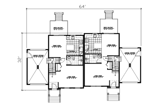 Floor Plan - Main Floor for Traditional House Plan #138-240 - 3 bed, 1.5 bath