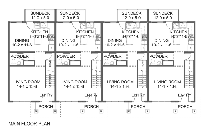 Dream House Plan - Floor Plan - Main Floor for Craftsman House Plan #126-280 - 2 bed, 1.5 bath