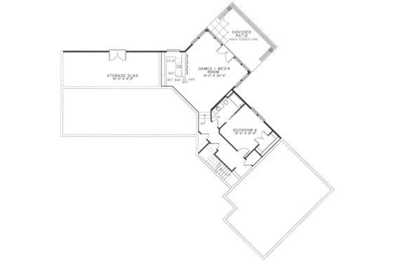 Floor Plan - Upper Floor for Southern House Plan #17-159 - 4 bed, 3.5 bath