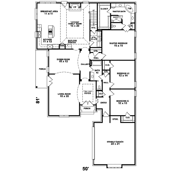 European Floor Plan - Main Floor Plan #81-618