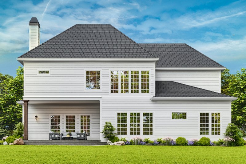 Dream House Plan - Exterior - Rear Elevation for Craftsman House Plan #54-694 - 5 bed, 4 bath