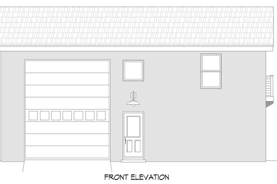 Exterior - Front Elevation 3 for Contemporary House Plan #932-912, 1 bath