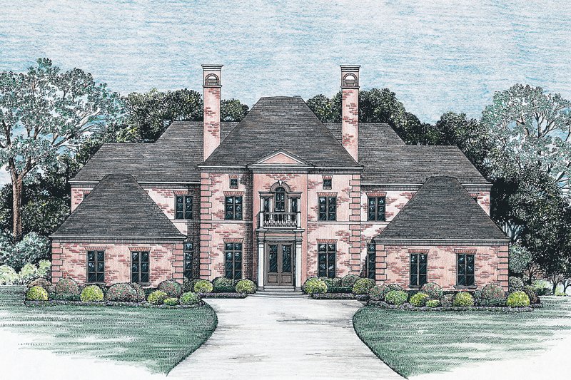 Architectural House Design - Exterior - Front Elevation 6 for European House Plan #20-1118 - 4 bed, 3.5 bath