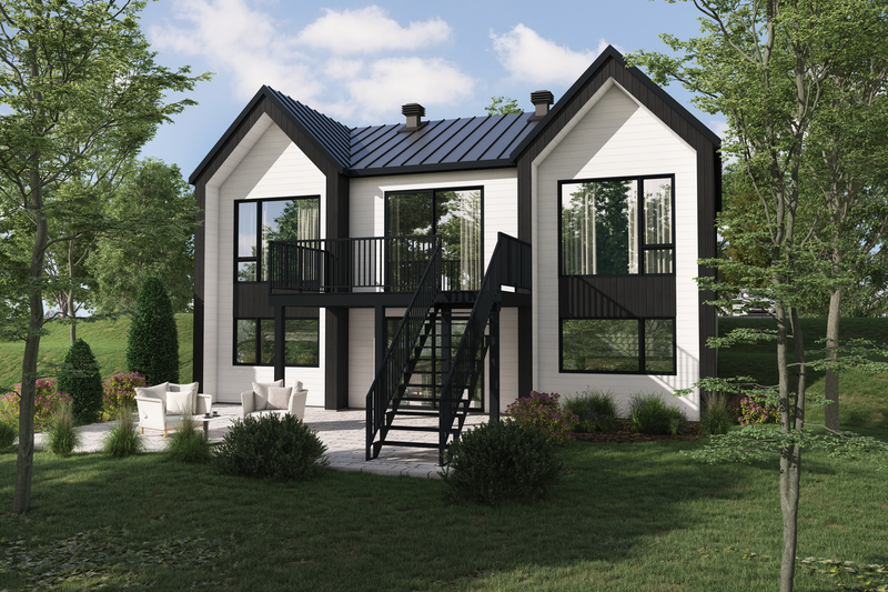 Architectural House Design - Cabin Exterior - Front Elevation Plan #25-4962