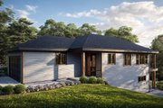 Prairie Style House Plan - 3 Beds 2.5 Baths 2045 Sq/Ft Plan #124-1447 Exterior 