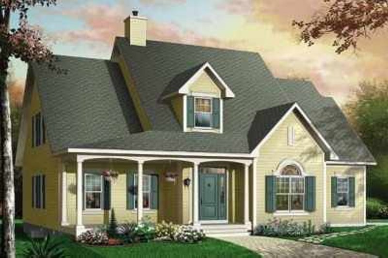 Architectural House Design - Country Exterior - Front Elevation Plan #23-396