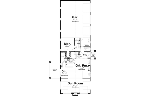 Floor Plan - Main Floor for Barndominium House Plan #455-315 - 3 bed, 2.5 bath