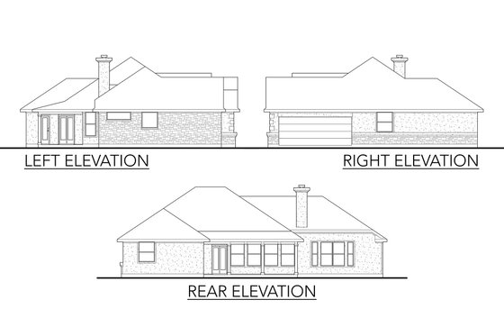 Exterior - Other Elevation for Traditional House Plan #80-116 - 4 bed, 2 bath
