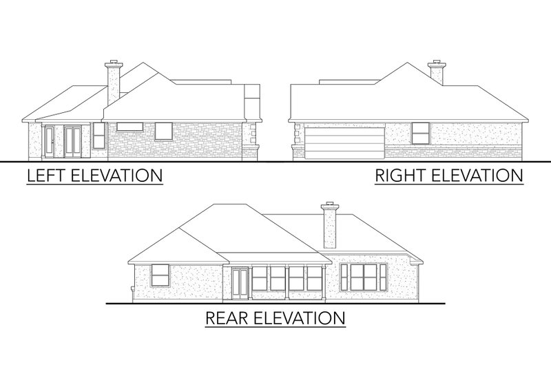 House Plan Design - Exterior - Other Elevation for Traditional House Plan #80-116 - 4 bed, 2 bath