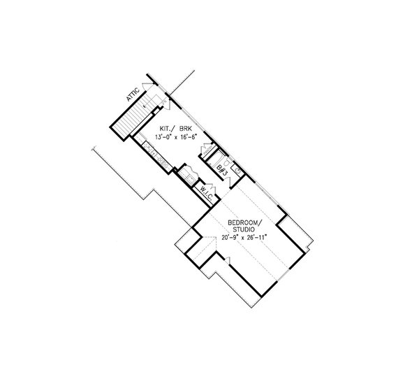 House Design - Ranch Floor Plan - Upper Floor Plan #54-458