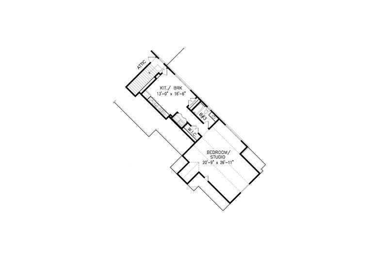 House Plan Design - Floor Plan - Upper Floor for Ranch House Plan #54-458 - 2 bed, 2.5 bath