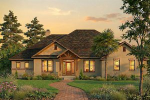 Mediterranean Exterior - Front Elevation Plan #80-172