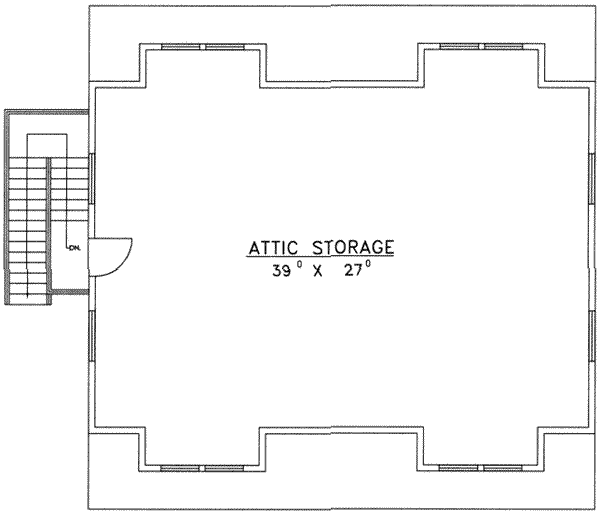 Traditional Floor Plan - Upper Floor Plan #117-175