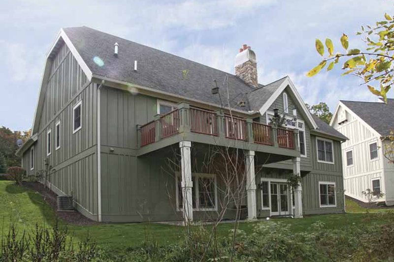 Home Plan - Exterior - Rear Elevation for European House Plan #928-155 - 3 bed, 2.5 bath