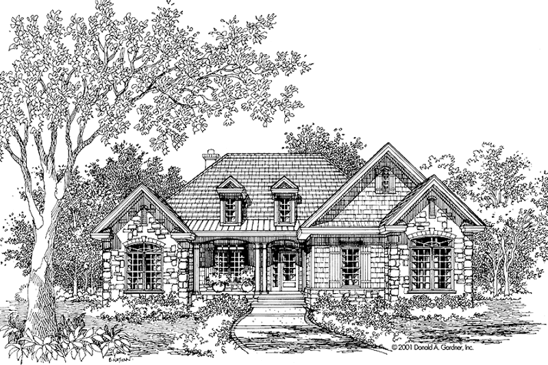 Home Plan - Exterior - Front Elevation 3 for Country House Plan #929-638 - 3 bed, 2 bath