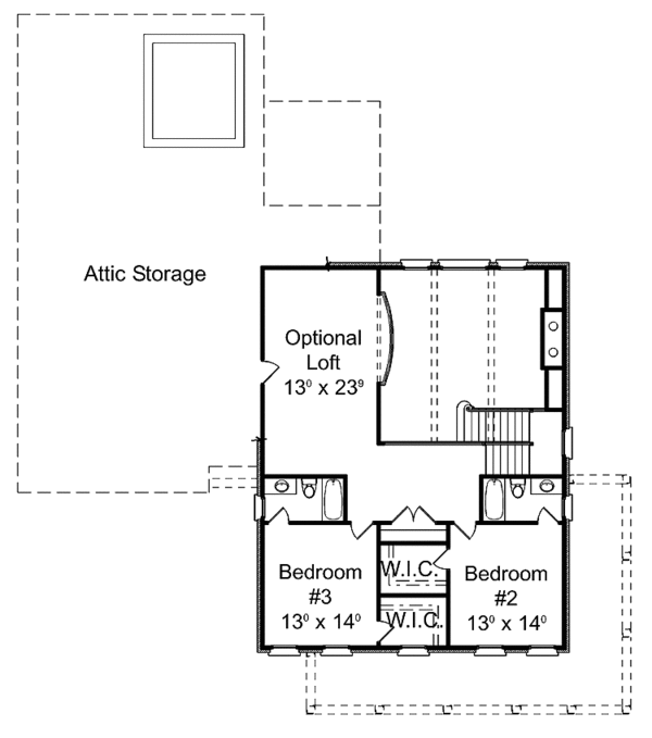 House Plan Design - Classical Floor Plan - Upper Floor Plan #429-301