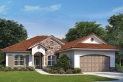 Mediterranean Style House Plan - 3 Beds 2 Baths 1619 Sq/Ft Plan #938-73 