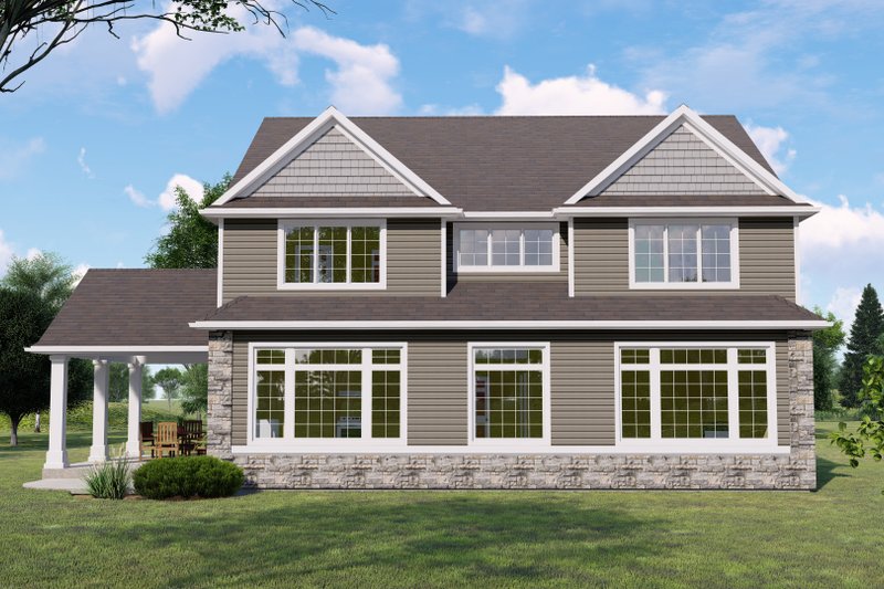 Home Plan - Exterior - Rear Elevation for Craftsman House Plan #1064-145 - 5 bed, 3.5 bath