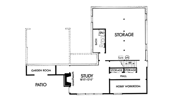 House Plan Design - Prairie Floor Plan - Lower Floor Plan #320-1167