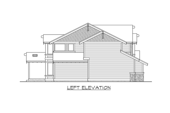 Exterior - Other Elevation 1 for Craftsman House Plan #132-135 - 3 bed, 2.5 bath