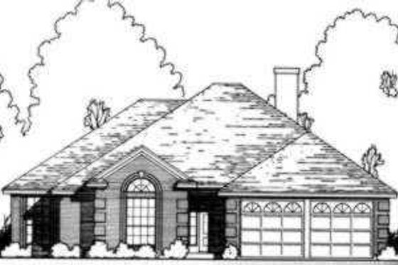 Exterior - Front Elevation for Traditional House Plan #40-290 - 3 bed, 2 bath