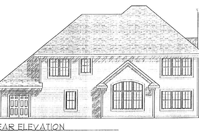 House Plan Design - Exterior - Rear Elevation for Traditional House Plan #70-1311 - 4 bed, 2.5 bath