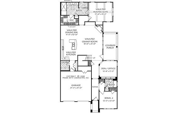 Floor Plan - Main Floor for Bungalow House Plan #927-504 - 4 bed, 3 bath