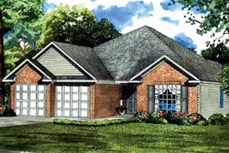 Home Plan - Exterior - Front Elevation 3 for Ranch House Plan #17-3224 - 3 bed, 2 bath