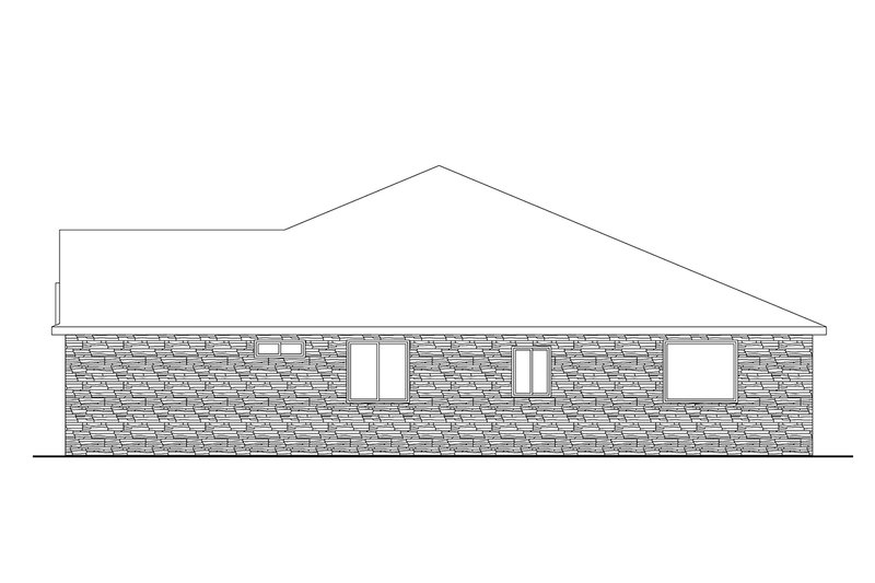 House Blueprint - Exterior - Other Elevation 2 for Traditional House Plan #124-1375 - 3 bed, 2 bath
