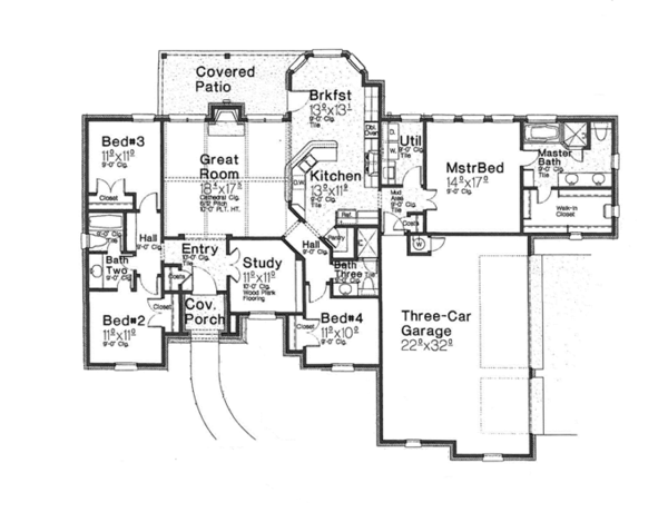House Design - European Floor Plan - Main Floor Plan #310-1257