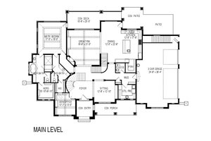 Floor Plan - Main Floor for Craftsman House Plan #920-31 - 8 bed, 7 bath