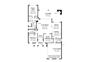 Floor Plan - Main Floor for Classical House Plan #930-396 - 3 bed, 2 bath