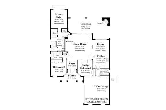 Floor Plan - Main Floor for Classical House Plan #930-396 - 3 bed, 2 bath